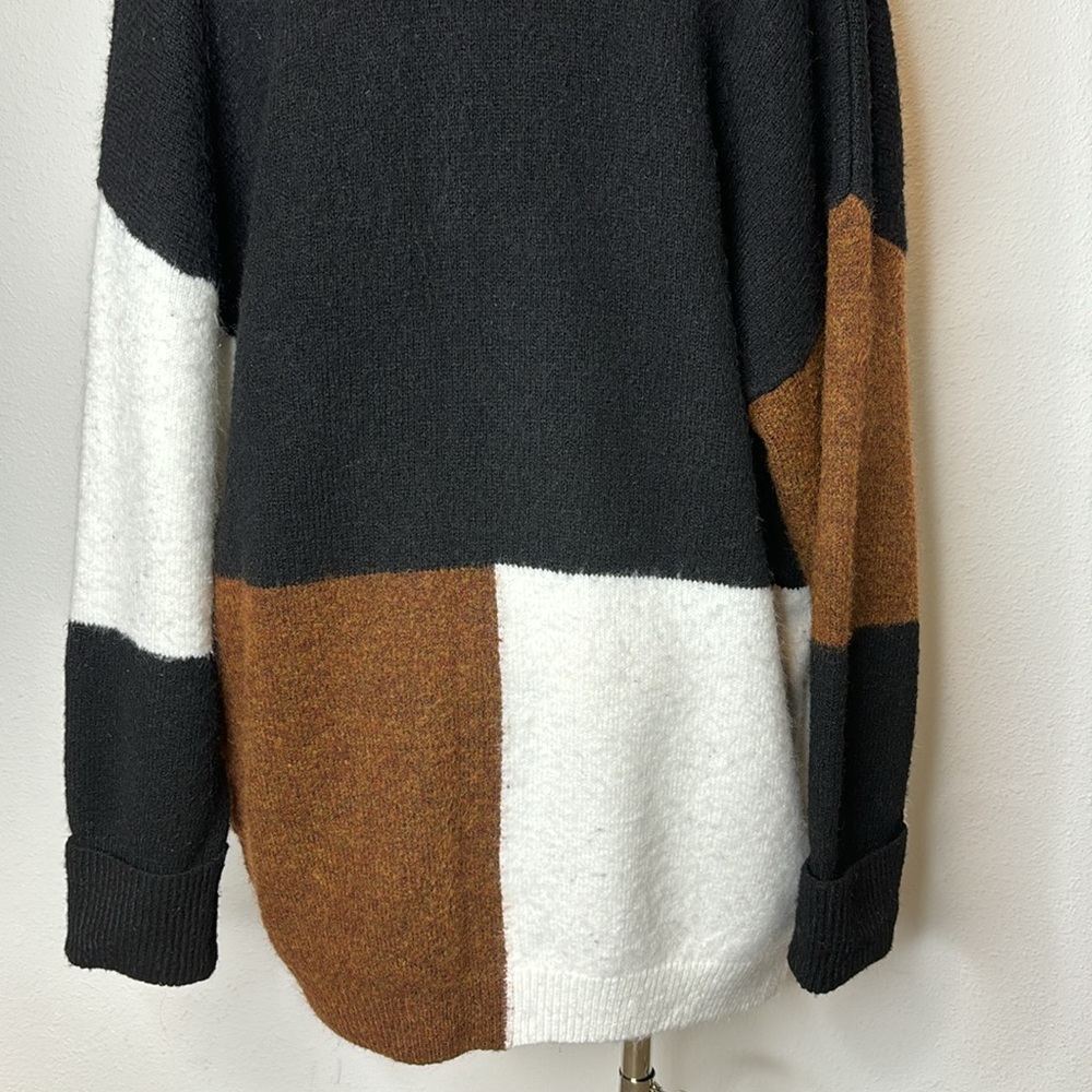 Entro Size Small Color-Block Oversized Open Cardi… - image 7